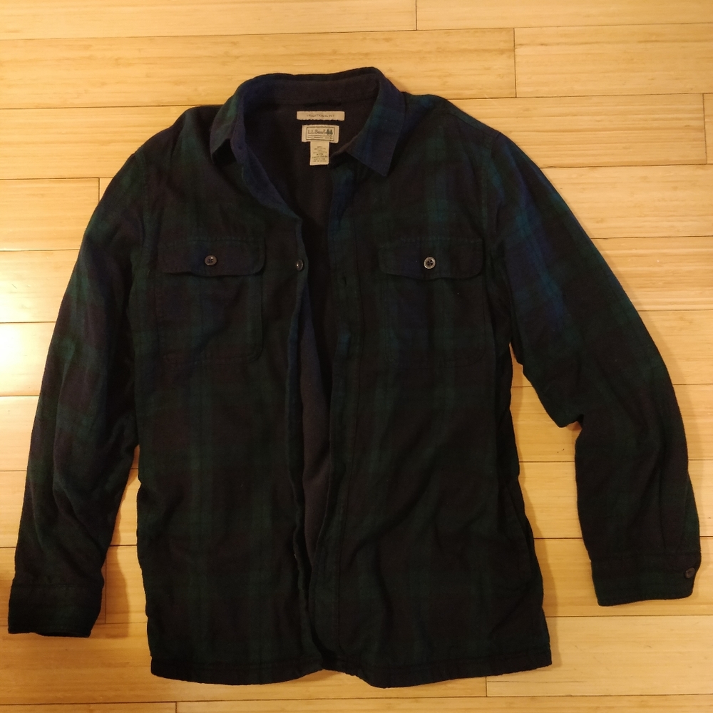 LL Bean Fleece-Lined Flannel Shirt